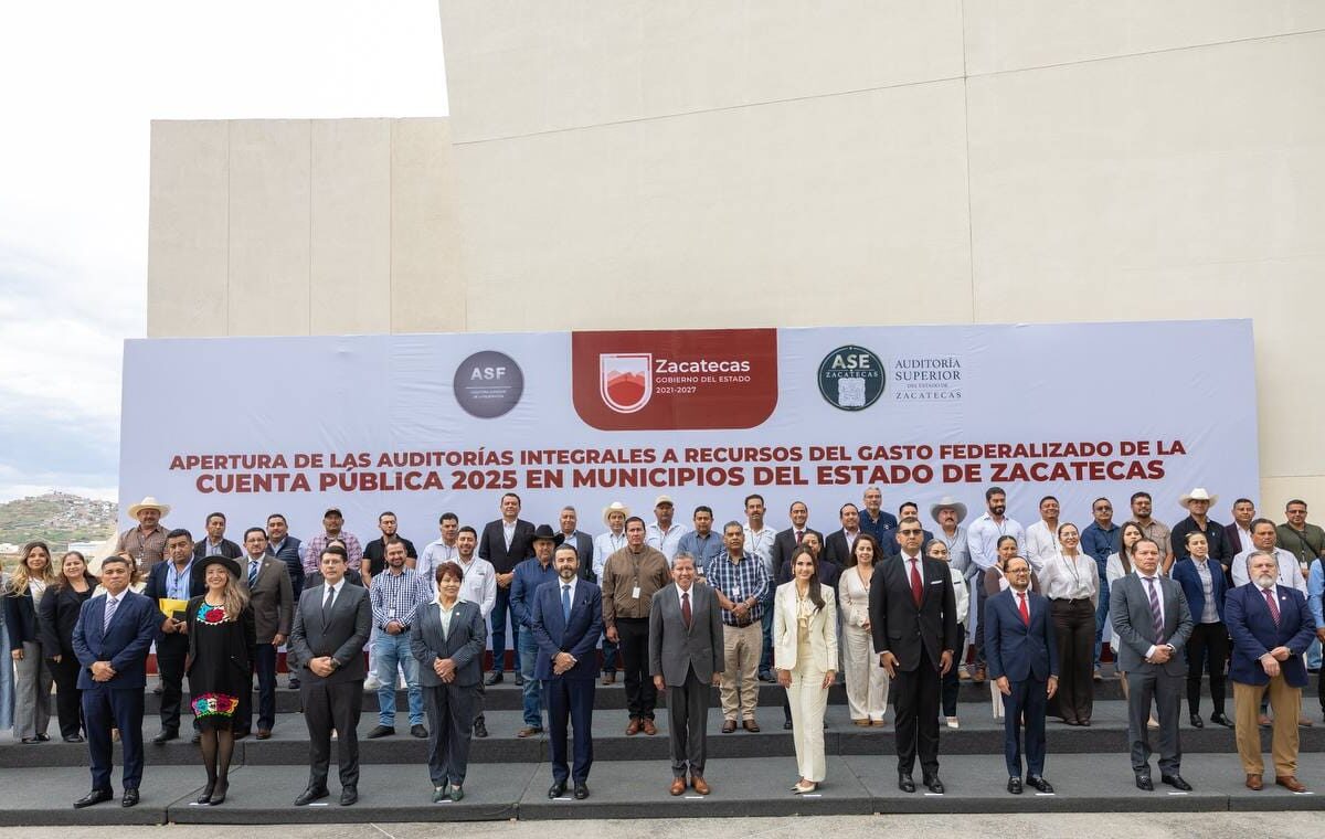 Autoridades estatales, municipales y fiscalizadoras durante la apertura de auditorías de la Cuenta Pública 2025 en Zacatecas
